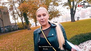 Risky Public Sex Date with german blonde teen slut