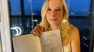 Blonde girlfriend moans while being fucked in a homemade video